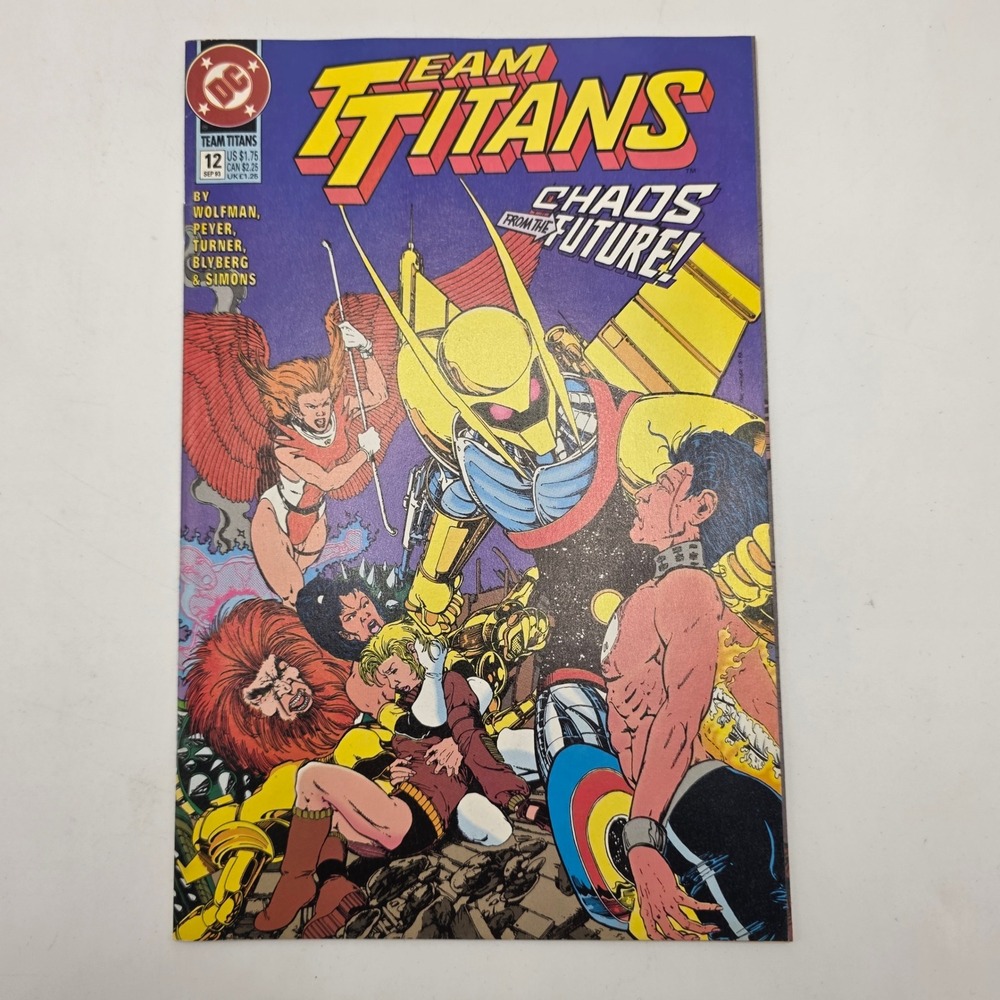 DC Comics Team Titans 12 Chaos From The Future 1993 Wolfman Star Trek Ad Vintage